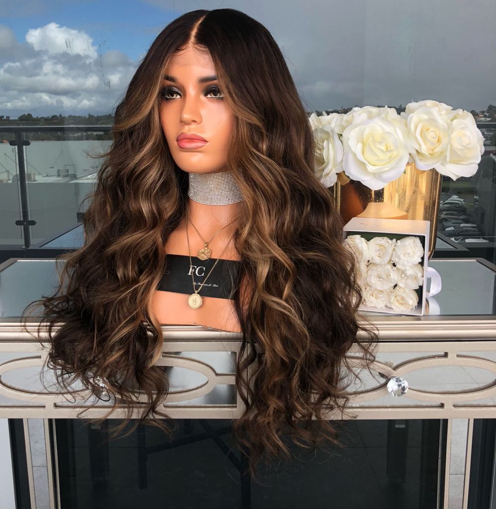 Wig Mid-point Graded High Temperature Silk Long Curly Hair Female