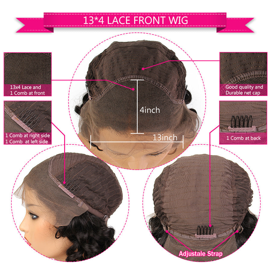 Mid-point Wine Red African Small Curly Long Wig