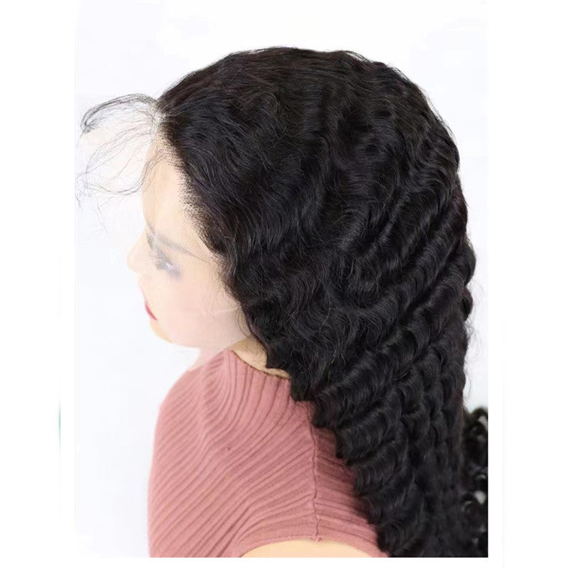 Simple Solid Color Half Lace Hair Cover Human Wigs