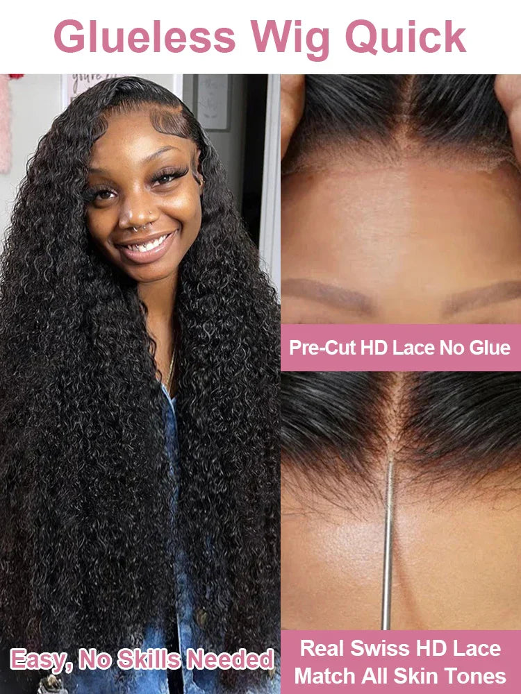 Water Wave Curly Lace Front Human Hair Wigs